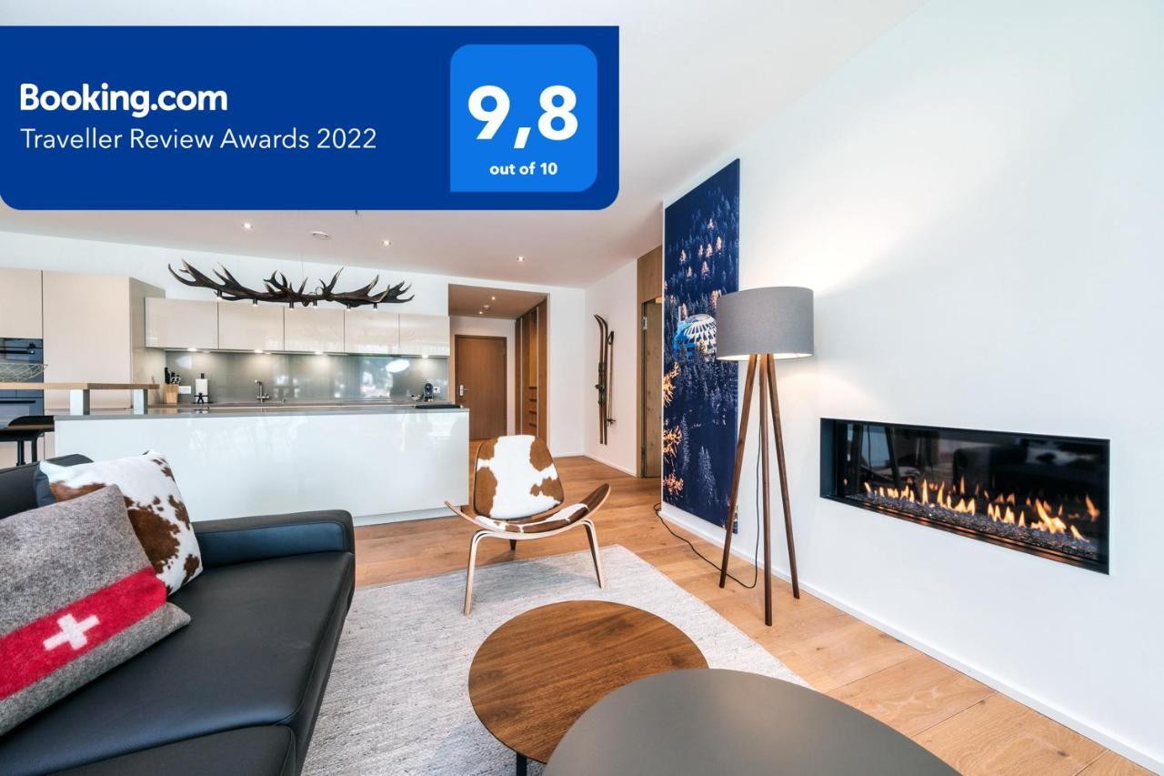 Luxury Panorama Apartment With Alpengold Spa Access Davos Kültér fotó